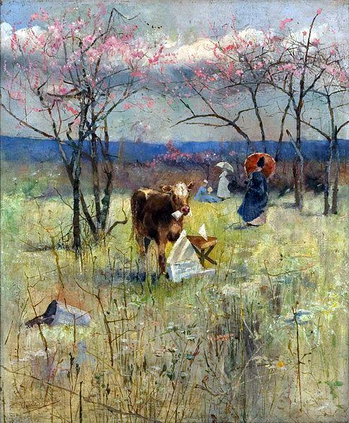 Charles conder An Early Taste for Literature china oil painting image